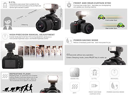 image for Opteka IF-500 TTL Auto-Focus Dedicated Flash (IF-500) with LCD Display