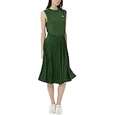 Lacoste Womens Sleeveless Pleated Dress