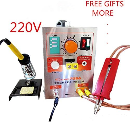 1.9KW 220V SUNKKO LED Pulse Battery Spot Welder 709A with Soldering Iron Station Spot Welding Machine 18650 16430 14500 battery