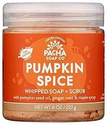 PACHA SOAP Pumpkin Spice Whipped Soap & Scrub, 8 OZ