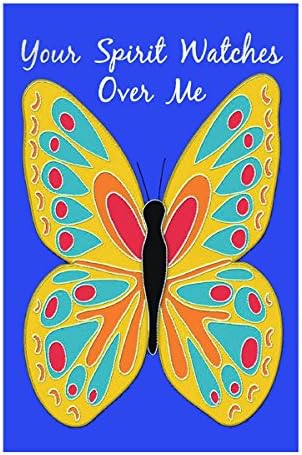 Butterfly Pattern Garden Flag You Spirit Watches Over Me Outdoors Flags Of Double Sided Waterproof And Fade Resistant Printed Banners 12.5 X 18 Inch 100% Polyester