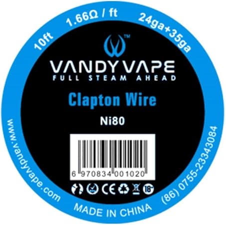 Amazon Vandy Vape Clapton Wire クラプトンワイヤー ビルド用 コイル Ni80 ニクロム 24ga 35ga Vandy Vape 交換用コイル