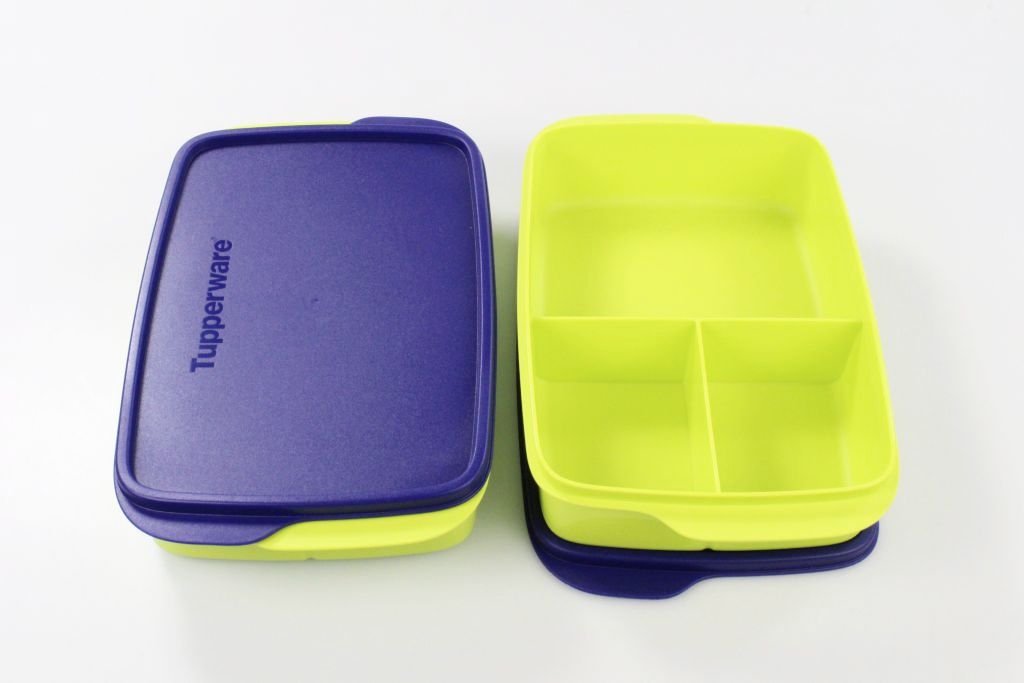 TUPPERWARE To Go Lunchbox 1L (2) mit Trennwand Clevere Pause P 18120