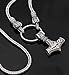 Viking Metal Cord Ravens of Odin with Thor's Hammer Mjolnir Scandinavian Huginn and Muninn 60 cm�