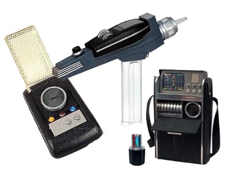 TRICORDER + PHASER + COMMUNICATOR - STAR TREK MIT LICHT UND SOUND 3teiliges Set