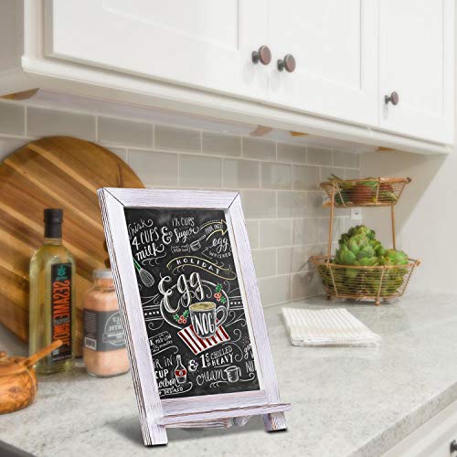Vsadey Chalkboard Sign 15" X 12" Rustic Chalkboard Easel Tabletop Chalk Board with Magnetic Surface and Hanging Hook Wooden Frame, Compatible with Liquid Chalk Markers for Wedding, Kitchen, Bar, Cafe - Thumbnail 4