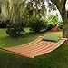 Pawleys Island Gardens Collection Large Quilted DuraCord Fabric Hammock, Trellis Stripe