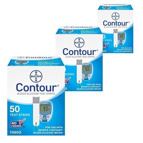 Bayer Ascensia Contour Diabetic Test Strips, Box of 50