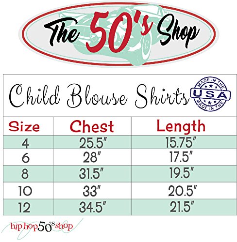 Hip Hop 50's Shop 7 Piece Child Poodle Skirt Outfit (Child 6 Hot Pink)