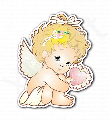 Cupid Baby Angel with Heart Sticker
