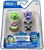 Disney / Pixar Monsters University Exclusive 1 Inch Mini Figure 4-Pack Mike Wazowski, Don Carlton & 2x TBA