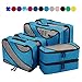 BAGAIL 6 Set Packing Cubes,3 Various Sizes Travel Luggage Packing Organizers(Dark Blue)