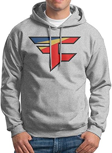 Man Faze Clan Logo Fashion Hoodies Small Ash