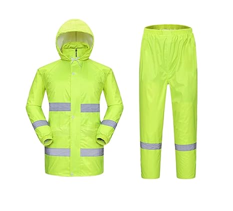 YXF-Regenjacken Unisex-Regenanzug Mens Jacke Hose Set Damen Split Regenbekleidung Windbreaker für Erwachsene zum Doppelschich