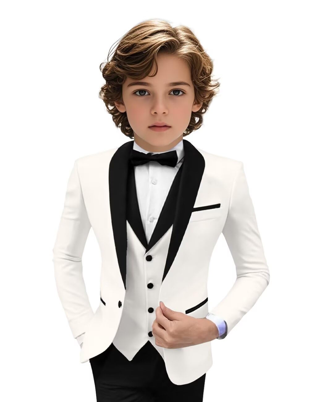 Tuxedo Suits for Boys 3 Pieces Slim Fit Boys Formal