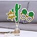 LUOEM 18pcs West Cowboy Party Photo Booth Accessory with Bamboo Sticks Funny Party Decoration Supplies for Adult Kids