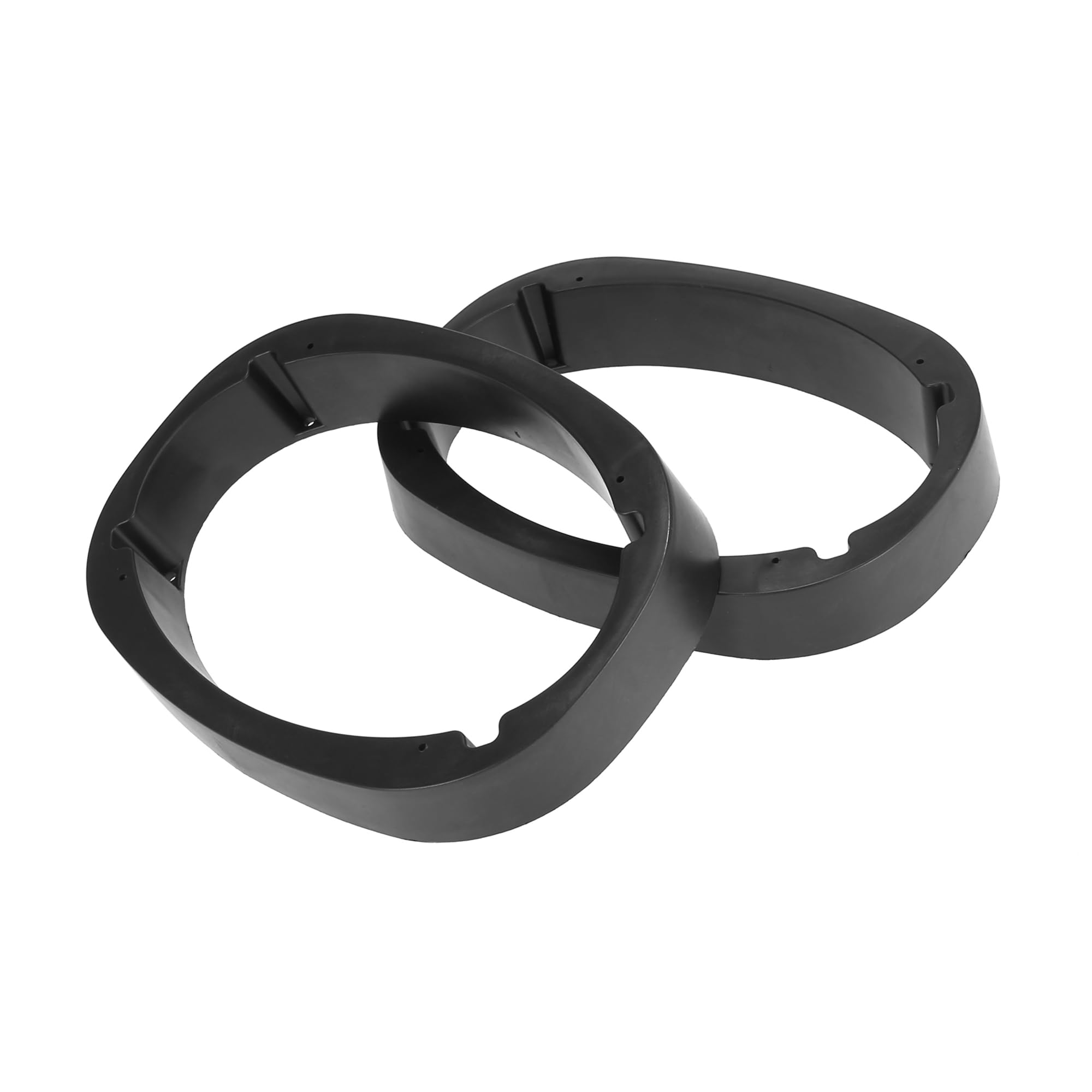A ABSOPRO 2Pcs Universal Speaker Spacer Mounting Ring Adapter for 6"x9" Speaker Plastic 46mm Thickness Black Hollow Item Replacement