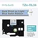 Brother P-touch Embellish Gold Print on Light Blue Satin Ribbon TZERL34 - ~½” Wide x 13.1’ Long for use with P-touch Embellish Ribbon & Tape Printer