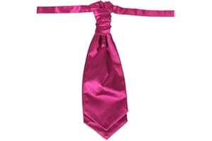Dan Smith Solid Cravat Ascot Scarf For Party 30.5 Cm Clip-On Adjustable Pretied Ascots