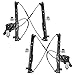 Brock Replacement Set Rear Power Window Regulators with Lift Motors Compatible with 2001-2007 Silverado Sierra Pickup Truck 19301981 19301980