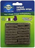 PetSafe Busy Buddy Refill Strip Dog Treats for select Busy Buddy Dog Toys, Natural Rawhide, Small
