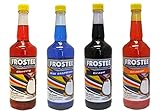 Perfect Stix Syrup Set-4 Snow Cone SYRUP 1 L Each (Blue Raspberry, Cherry, Grape, Orange) (Pack of 4)