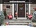 Juvale Christmas Yard Sign Stakes - 4-Pack Assorted Happy Holidays Round Sign Decoration for Outdoor Lawn Garden, Santa, Snowman, Penguin, Reindeer Designs, 17 x 8 Inches