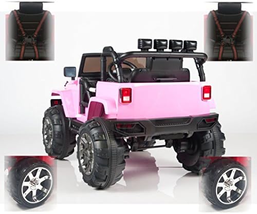 KIDSVIPONLINE New Premium Jeep Wrangler Style 12v Ride on Toy, Car for Kids with Remote Control