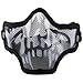 Coxeer Mesh Half Face Skull Mask Striker Steel Airsoft Mask Tactical Lower Face mask (Black) (Mesk Mask)