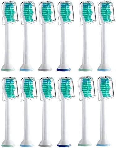 Electric Toothbrush Replacement Head compatible for Philips Sonicare Diamond Clean, FlexCare, EasyWhite and more, (12 Pack)