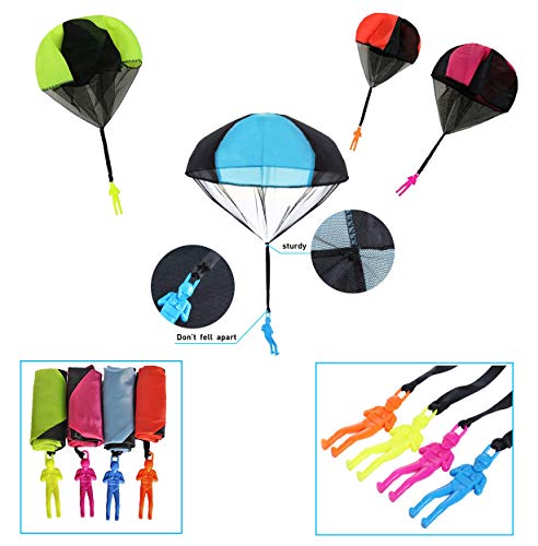 Fashionclubs Parachute Toys 6pcs Tangle Free Throwing Parachute Figures Skydive Parachutes Man Hand Throw Soldier Toss It Up and Watching Landing Outdoor Flying Toys for Kids Gifts