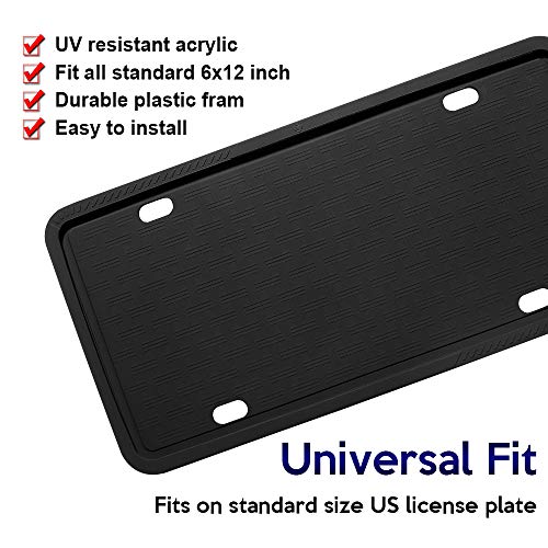 Manelord License Plate Frame - Silicone Version License Plate Frame with Anti-Impact, Waterproof, Shockproof for Automotive License Plate - Thumbnail 4