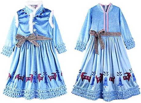 Lovely Mermaid Snow Princess Dress White Costumes Adventure Costume Luxury Birthday Party Dress Up Girls Fancy Kids