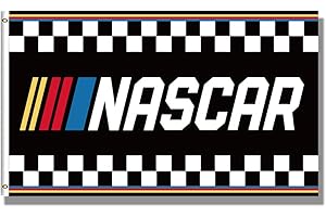 Kasflag NASCAR Checkered Flag Banner (3x5ft,Heavy Duty, Durable 150D Polyester) Brass Grommets For College Dorm Room Man Cave