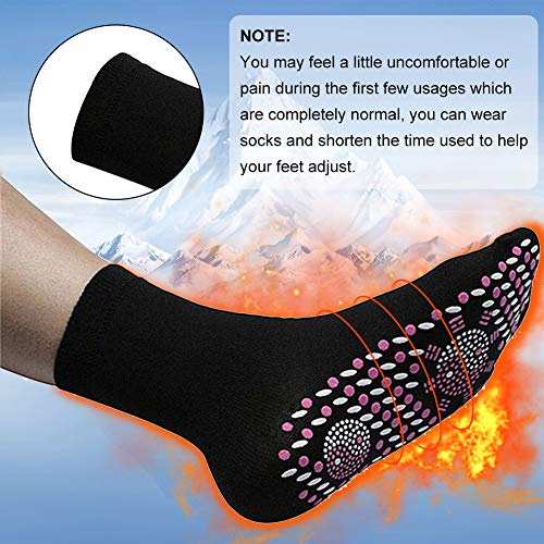 Magnetic Socks, Self Heating Socks, Magnetic Therapy Socks, Magnetic Compression Socks, Magnetic Tourmaline Socks Comfortable Breathable Massage Anti-Freezing Warm Foot Socks Outdoor, Black - Thumbnail 3