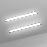 muzha 2 Pack LED Batten Lights 2FT 20W 6500K Daylight Surface Mounted