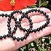Zenergy Gems Charged Premium Natural Crystal 8mm Bead Bracelet + Moroccan Selenite Charging Crystal [Included] (Black Tourmaline (Himalayan))