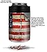 Painted Faded and Cracked USA American Flag - Decal Style Skin Wrap fits Yeti Rambler Colster and RTIC Can (Cooler NOT Included)