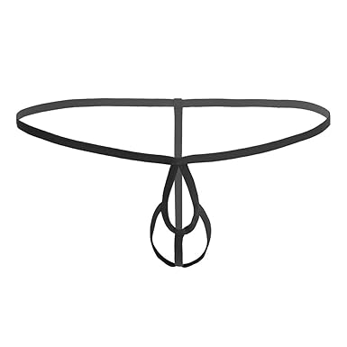 EROSPA® String - Komplett Ouvert - Herren/Männer - Schwarz - Einheitsgröße One Size (S-XL)