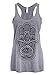 Spiritual Hamsa Hand Yoga Loose Fit Muscle Tee Tank Top – Size Large Grey
