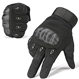 JIUSY Army Military Tactical Touchscreen Hard Knuckle Full Finger Gloves for Outdoor Motorcycle Cycling Racing Hunting Hiking Airsoft Paintball Shooting Work