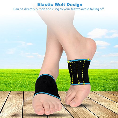 Soumit SOUMIT Arch Support Brace,Anti-wear Nylon Plantar Fasciitis Bandage For Women and Men to Wear in Shoes and Bare Feet During Playing Badminton, Soccer,Basketball,L