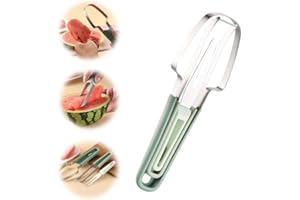 3-in-1 Watermelon Slicer and Fork Cutter - 2024 Upgraded Stainless Steel Fruit Cutter Tool, Quickly Cut Watermelon and Other 