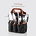 TACKLIFE Garden Tools Set, 7 Piece Stainless Steel Heavy Duty Gardening kit with Soft Rubberized Non-Slip Handle -Durable Storage Tote Bag and Pruning Shears - Garden Gifts for Men & Women GGT4A
