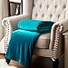 Bedsure GentleSoft Fleece Blankets Queen Size Teal - Bed Blanket Soft Lightweight Plush Fuzzy Cozy Luxury Microfiber, 90x90 inches