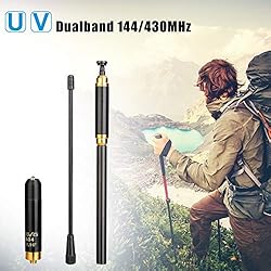 Retevis Two Way Radio Antenna,SMA-F 144/430MHz Dual