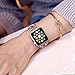 NO1seller Top Band Compatible for Apple Watch Series 5 4 40mm 44mm Series 3 2 1 38mm 42mm Women Men,Cowboy Stainless Steel Metal Replacement Accessories Bling Jewelry Iwatch Wristband Strap Bracelet