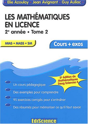 Les  mathématiques en licence, 2e année