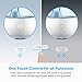 TaoTronics Cool Mist Humidifiers for Bedroom, Small Humidifier for Baby Room, Space-Saving, Whisper Quiet, BPA-Free, Waterless Auto Shutoff - 2Liter/0.5Gal, 110V