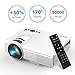 TENKER Upgrade Lumens Q5 Mini Projector, with Big Display LED Full HD Video Projector, Compatible with 1080p HDMI, Fire TV Stick, VGA, USB, AV for Home Theater Entertainment, Party and Games (White)